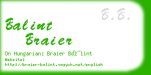 balint braier business card